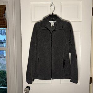 Women's Heather Grey Columbia Zipper Fleece, Size Small